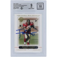 Frank Gore San Francisco 49ers Autographed 2005 Topps #418 Beckett Fanatics Witnessed Authenticated 9/10 Rookie Card