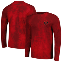Men's Charly  Red Club Atlas Tie-Dye Long Sleeve T-Shirt