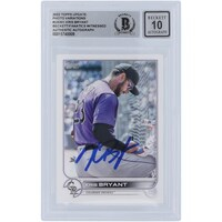 Kris Bryant Colorado Rockies Autographed 2022 Topps Update Photo Variation #US301 Beckett Fanatics Witnessed Authenticated 10 Card