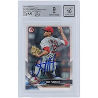 Jack Flaherty St. Louis Cardinals Autographed 2018 Bowman Series 1 #78 Beckett Fanatics Witnessed Authenticated 9/10 Rookie Card