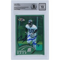 Ed Reed Baltimore Ravens Autographed 2002 Topps #353 Beckett Fanatics Witnessed Authenticated 10 Rookie Card with "HOF 19" Inscription