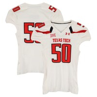 Texas Tech Red Raiders Team-Issued #50 White Jersey from the 2013 NCAA Football Season