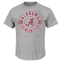 Men's Champion Heather Gray Alabama Crimson Tide Big & Tall Circle Logo T-Shirt