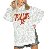 Women's Gameday Couture  White USC Trojans Fierce Fan Side-Slit Pullover Hoodie