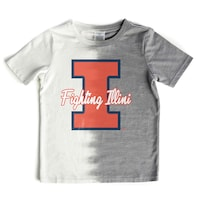 Girls Youth Gameday Couture  Gray Illinois Fighting Illini Pacesetter T-Shirt