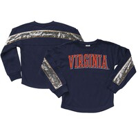 Girls Youth Gameday Couture  Navy Virginia Cavaliers Guess Who's Back Long Sleeve T-Shirt