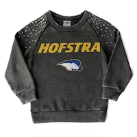 Girls Youth Gameday Couture  Charcoal Hofstra University Pride Don't Blink Studded Long Sleeve T-Shirt