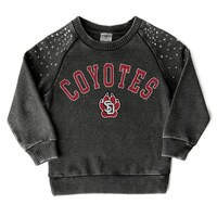 Girls Youth Gameday Couture  Charcoal South Dakota Coyotes Don't Blink Studded Long Sleeve T-Shirt