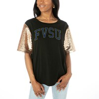Women's Gameday Couture  Black Fort Valley State Wildcats Shine On Heavyweight T-Shirt