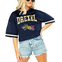 Women's Gameday Couture  Navy Drexel Dragons Game Face Fashion Jersey