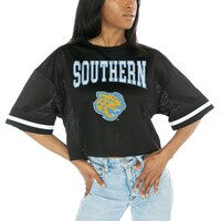 Women's Gameday Couture  Black Southern University Jaguars Game Face Fashion Jersey
