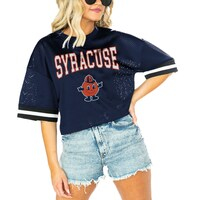 Women's Gameday Couture  Navy Syracuse Orange Game Face Fashion Jersey