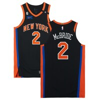 Miles McBride New York Knicks Game-Used #2 Black City Jersey vs. Cleveland Cavaliers on April 18, 2023