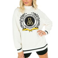 Women's Gameday Couture  White Appalachian State Mountaineers Mock Neck Power Play Pullover Sweatshirt