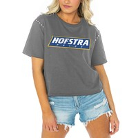 Women's Gameday Couture  Gray Hofstra University Pride After Party Cropped T-Shirt