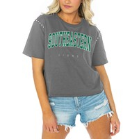Women's Gameday Couture  Gray Southeastern Louisiana Lions After Party Cropped T-Shirt