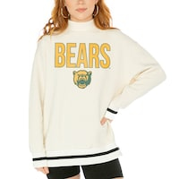 Women's Gameday Couture  White Baylor Bears Mock Neck Force Pullover Sweatshirt