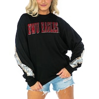 Women's Gameday Couture  Black Eastern Washington Eagles Guess Who's Back Long Sleeve T-Shirt