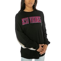 Women's Gameday Couture  Black Elizabeth City State University Vikings Guess Who's Back Long Sleeve T-Shirt