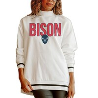 Women's Gameday Couture  White Howard Bison Mock Neck Force Pullover Sweatshirt