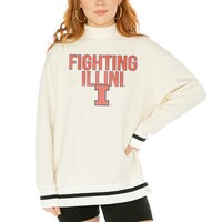 Women's Gameday Couture  White Illinois Fighting Illini Mock Neck Force Pullover Sweatshirt