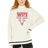 Women's Gameday Couture  White Worcester Polytechnic Institute Engineers Mock Neck Force Pullover Sweatshirt