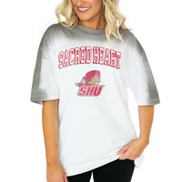 Women's Gameday Couture  White Sacred Heart Pioneers Interception Oversized T-Shirt
