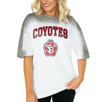 Women's Gameday Couture  White South Dakota Coyotes Interception Oversized T-Shirt