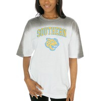 Women's Gameday Couture  White Southern University Jaguars Interception Oversized T-Shirt