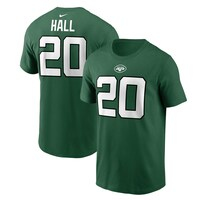 Men's Nike Breece Hall Green New York Jets Player Name & Number T-Shirt