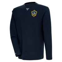 Men's Antigua  Royal LA Galaxy Flier Bunker Tri-Blend Pullover Sweatshirt