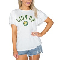 Women's Gameday Couture  White Southeastern Louisiana Lions Arch Logo Flutter Sleeve Lightweight T-Shirt