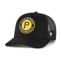 Men's '47 Black Pittsburgh Pirates Unveil Trucker Adjustable Hat