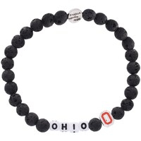Little Words Project Ohio State Buckeyes Lava Stone Bracelet