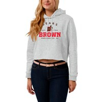 Women's League Collegiate Wear  Ash Brown Bears 1636 Cropped Pullover Hoodie