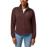 Women's League Collegiate Wear  Heather Maroon Lafayette College Leopards Victory Springs Tri-Blend Quarter-Zip Pullover Sweatshirt