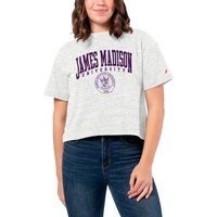 Women's League Collegiate Wear  White James Madison Dukes Intramural Midi Tri-Blend T-Shirt