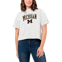 Women's League Collegiate Wear  White Michigan Wolverines Intramural Midi Tri-Blend T-Shirt