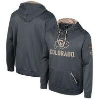 Men's Colosseum Charcoal Colorado Buffaloes OHT Military Appreciation Pullover Hoodie