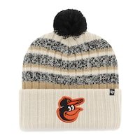 Men's '47 Natural Baltimore Orioles Tavern Cuffed Knit Hat with Pom