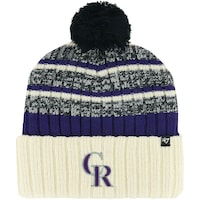 Men's '47 Natural Colorado Rockies Tavern Cuffed Knit Hat with Pom