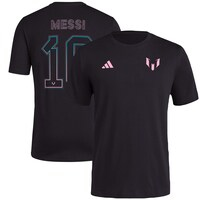 Men's Messi x adidas Black Name & Number T-Shirt