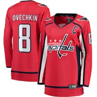 Women's Fanatics Branded Alexander Ovechkin Red Washington Capitals Captain Patch Home Breakaway Player Jersey