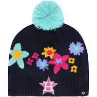 Girls Youth '47 Navy Houston Astros Buttercup Knit Beanie with Pom
