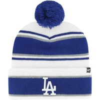 Youth '47 White/Royal Los Angeles Dodgers Stripling Cuffed Knit Hat with Pom