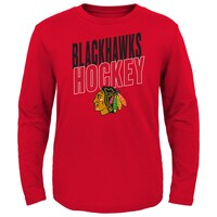 Youth Red Chicago Blackhawks Showtime Long Sleeve T-Shirt