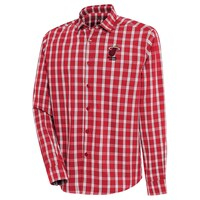 Men's Antigua  Red Miami Heat Carry Long Sleeve Button-Up Shirt