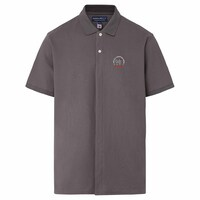 Men's 2023 U.S. Adaptive Open MagnaReady Gray Solid Pique Polo with Magnetic Closures