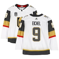Jack Eichel Vegas Golden Knights Autographed White Adidas Authentic Jersey with 2023 Stanley Cup Final Patch
