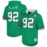 Men's Mitchell & Ness Reggie White Kelly Green Philadelphia Eagles Retired Player Name & Number Mesh Hoodie T-Shirt
